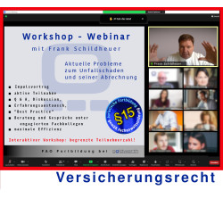 VersR - 10.09.2024 - 15.00 Uhr: Workshop-Webinar zu Unfallschaden und Abrechnung